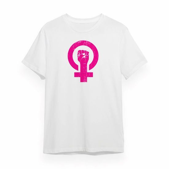 8 Mart Dünya Kadınlar Günü İçin Özel Baskılı T-shirt - Beyaz resmi